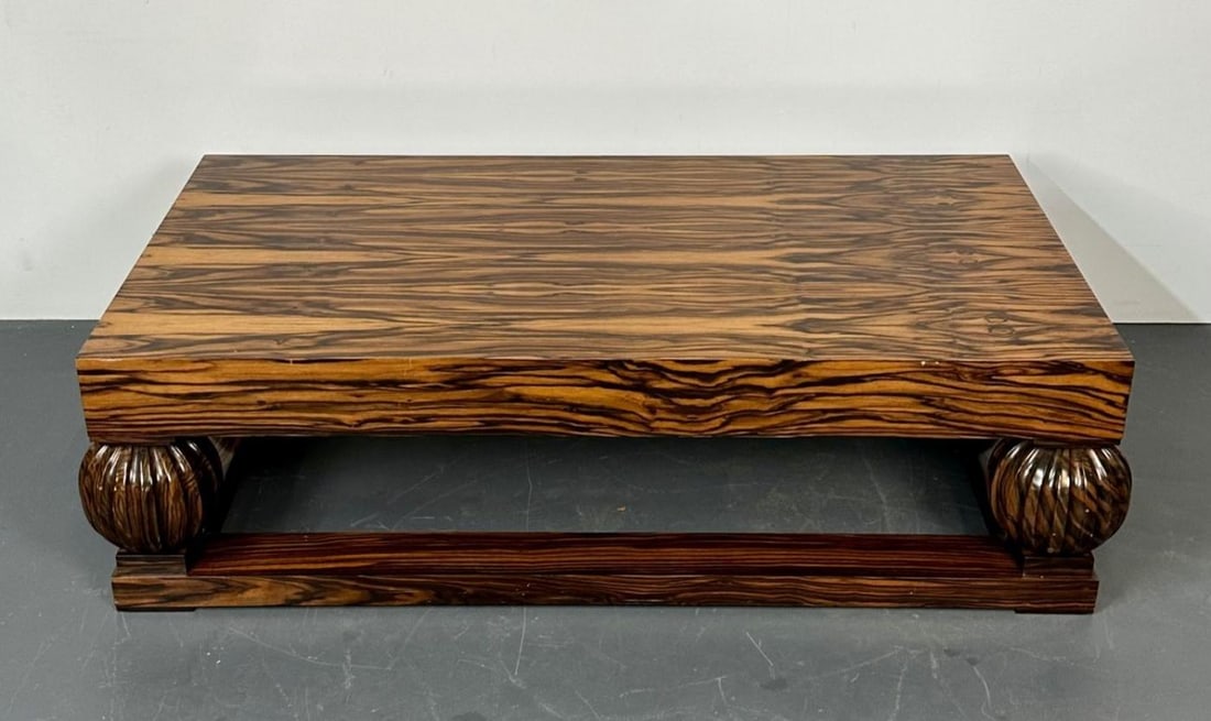 Émile-Jacques Ruhlmann French Art Deco Style Rectangular Coffee Table, Macassar - 4