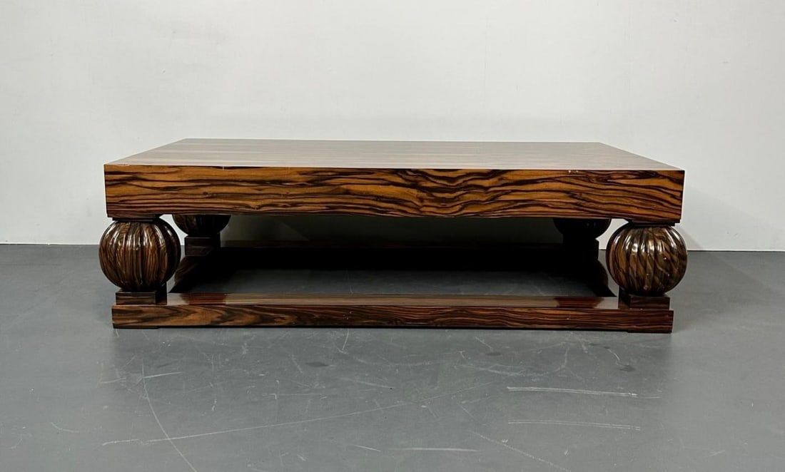 Émile-Jacques Ruhlmann French Art Deco Style Rectangular Coffee Table, Macassar - 5