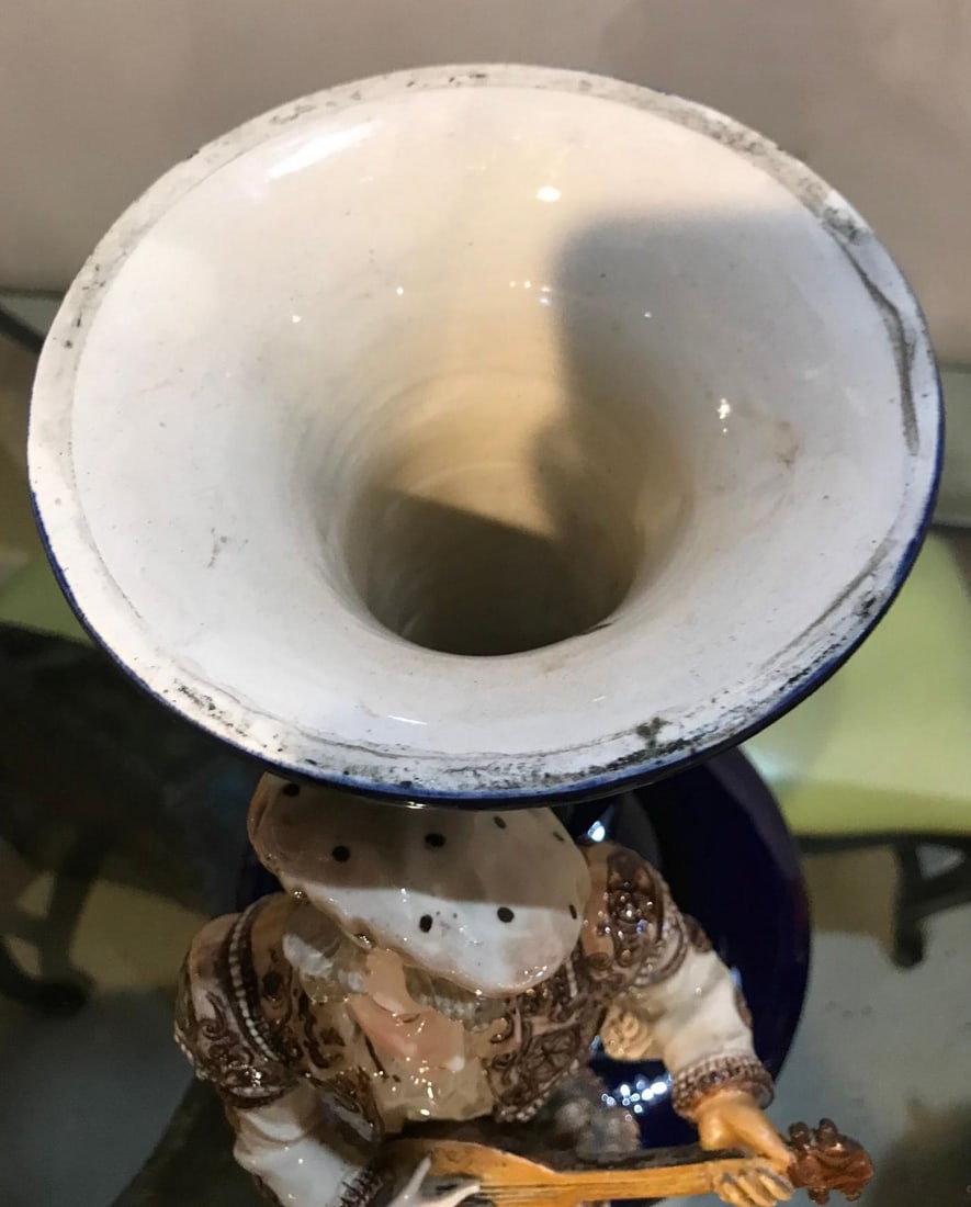 Two Large Porcelain French 19th-20th Century Figurative Vases - 11