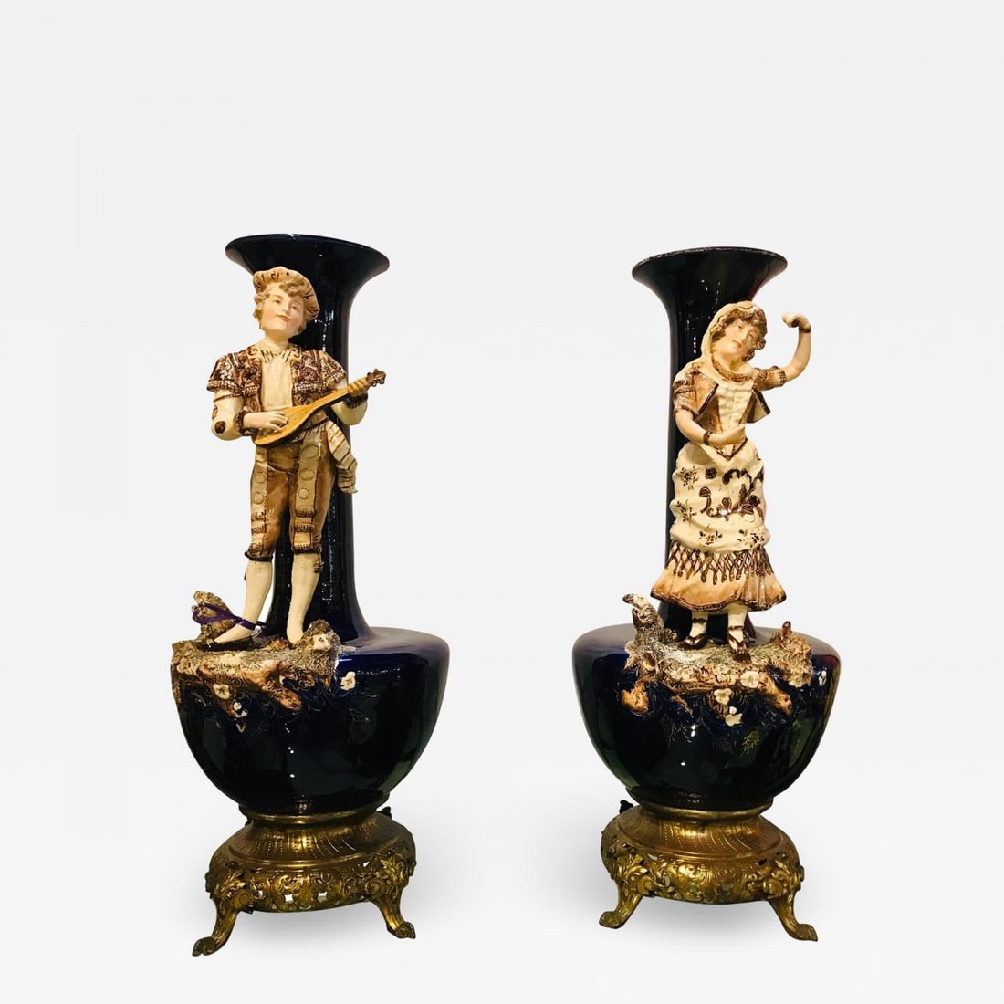 Two Large Porcelain French 19th-20th Century Figurative Vases (1 of 13)