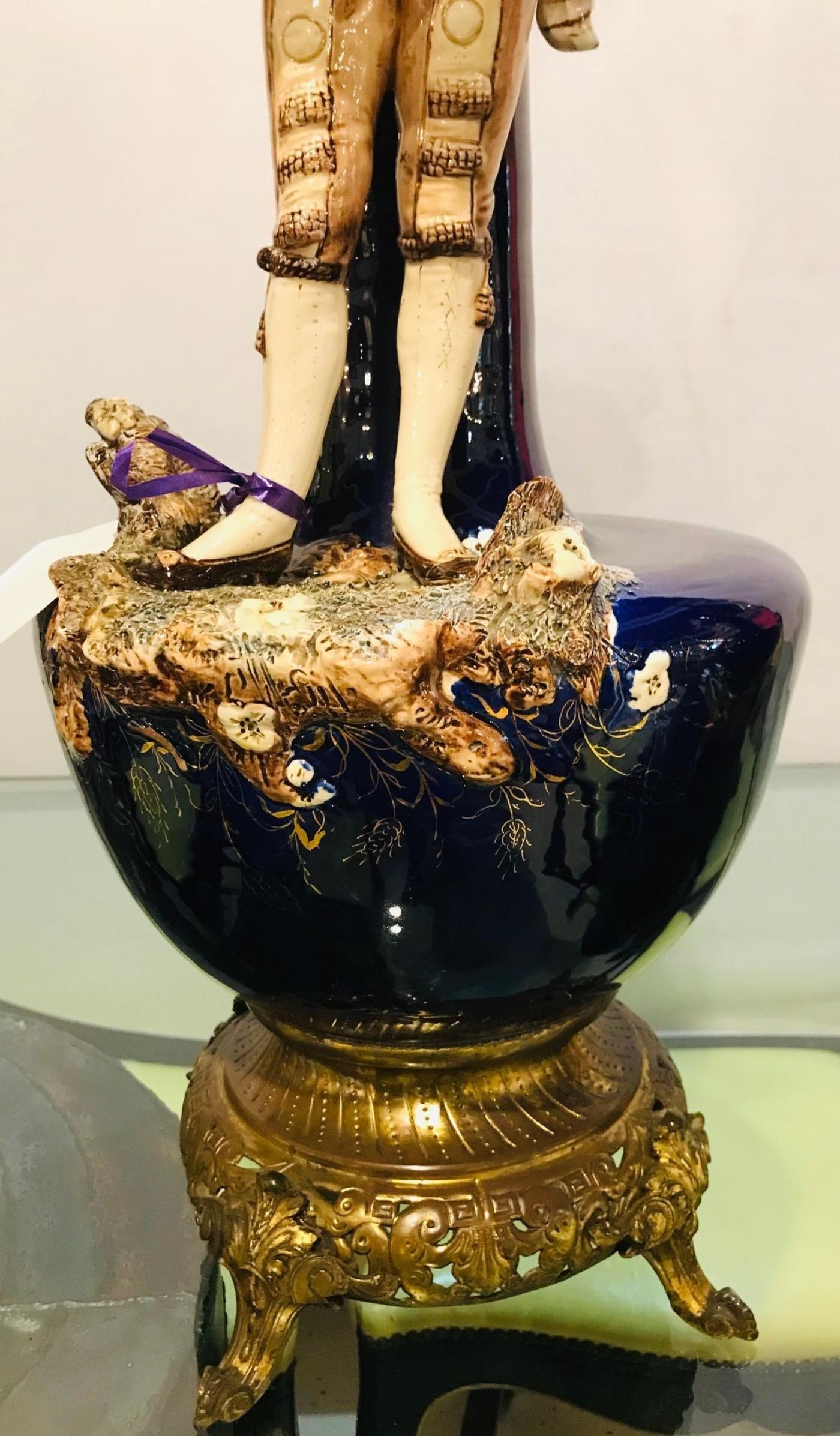 Two Large Porcelain French 19th-20th Century Figurative Vases - 8