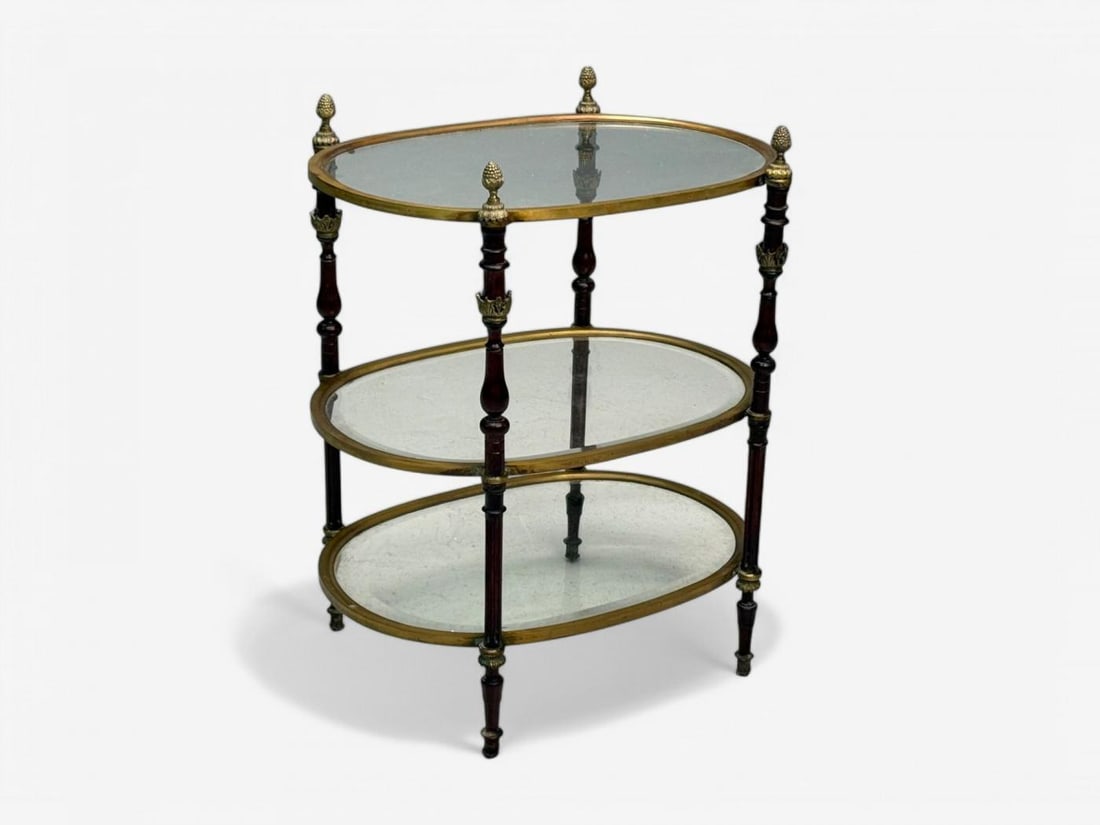 Maison Baguès Style, Hollywood Regency, Bronze, Small Étagère, France, 1940s - 3