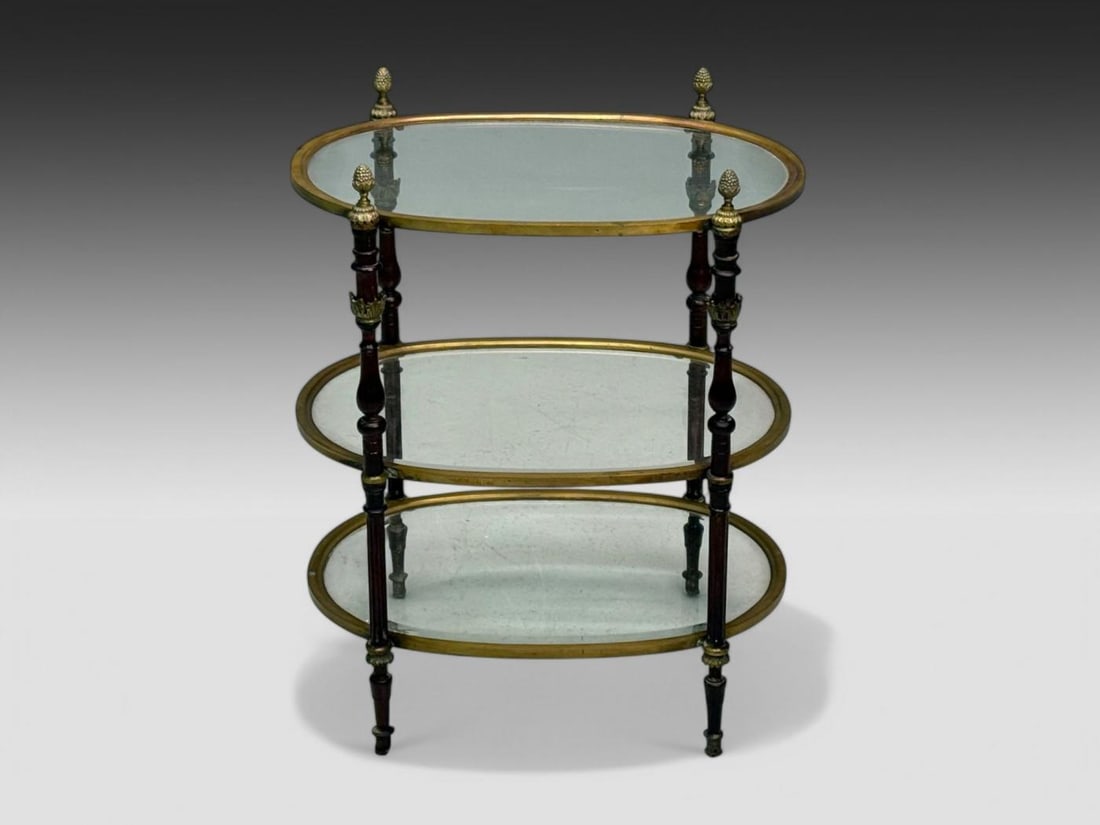 Maison Baguès Style, Hollywood Regency, Bronze, Small Étagère, France, 1940s - 4