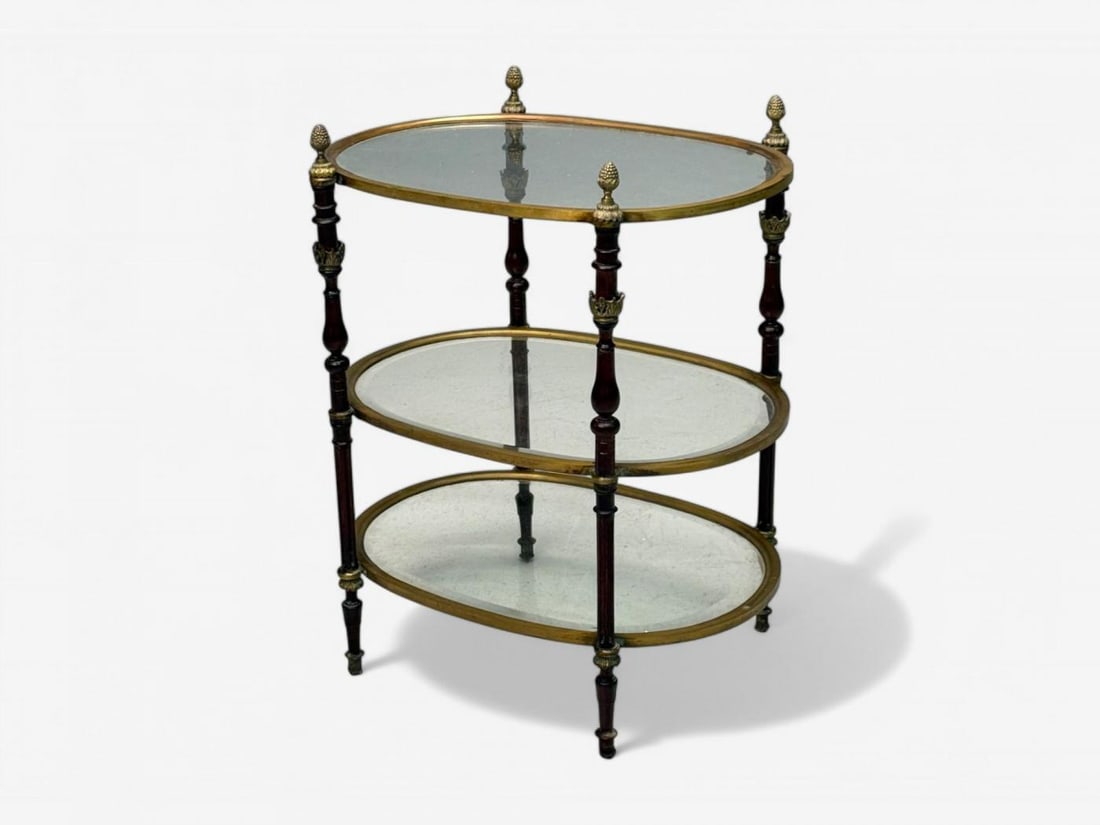 Maison Baguès Style, Hollywood Regency, Bronze, Small Étagère, France, 1940s - 5