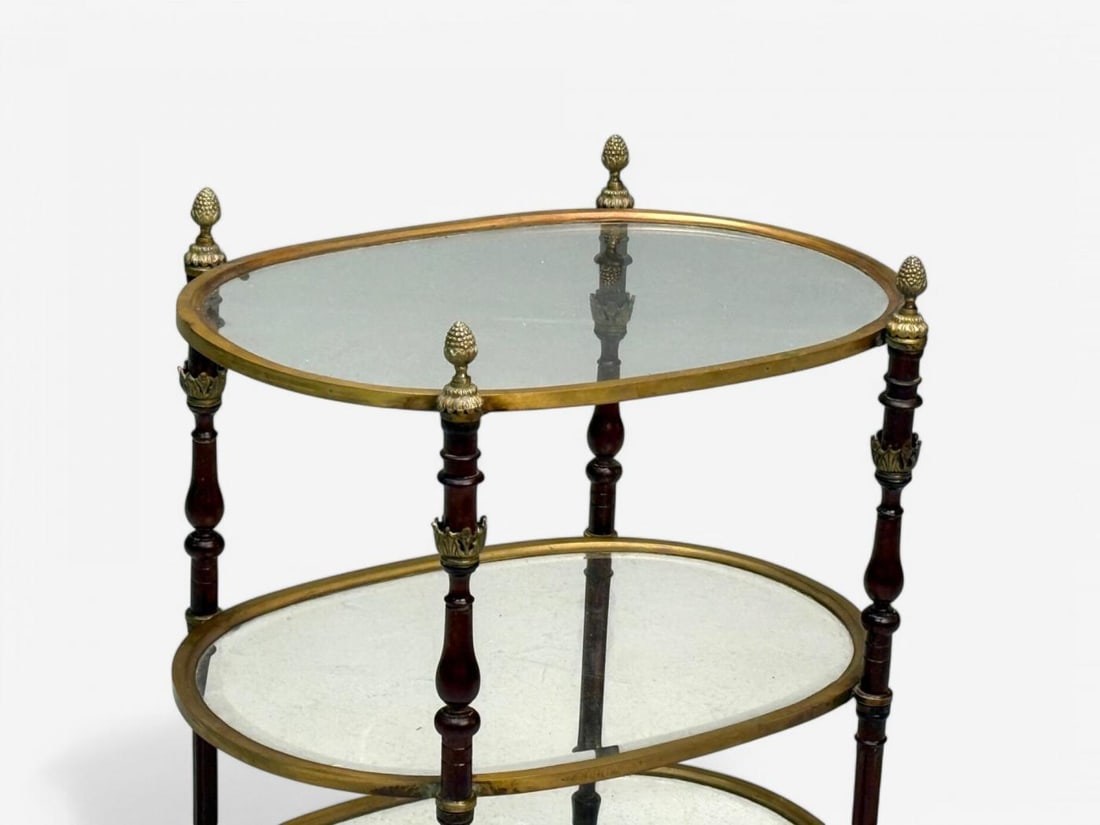 Maison Baguès Style, Hollywood Regency, Bronze, Small Étagère, France, 1940s - 6