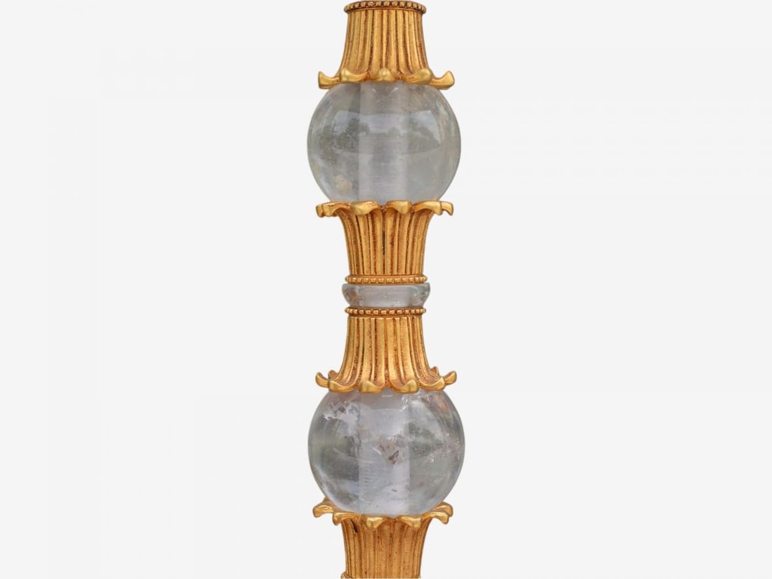 Hollywood Regency Style, Gilt Metal, Rock Crystal, Table Lamps, France, 1940s - 7