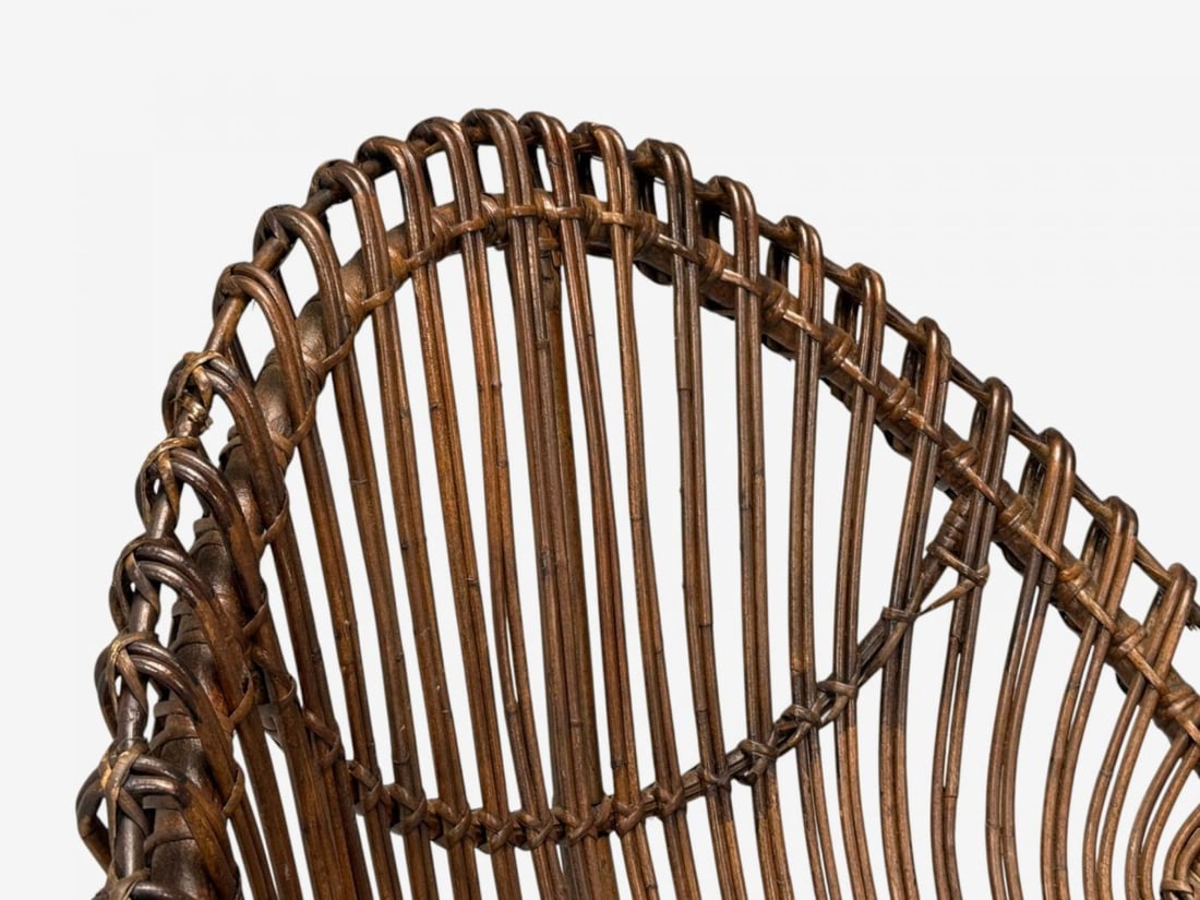 Italian Modern, Metal, Bamboo, Rattan, Lounge Chairs, Italy, 1950s - 7