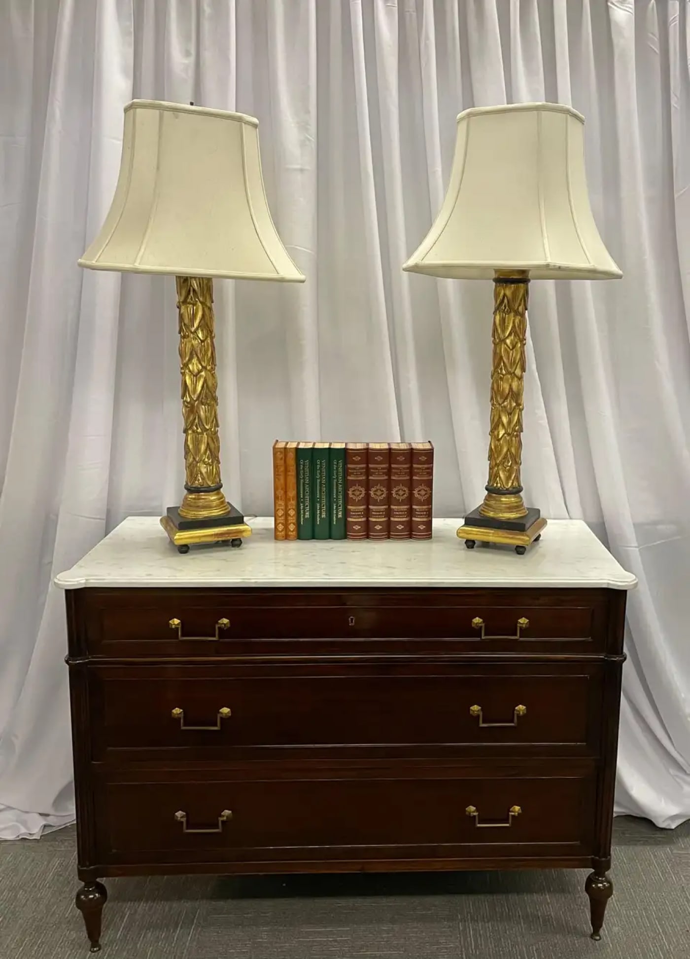 Maison Jansen Table Lamps, Fleur de Lis, Mid-Century Modern, France, 1950s - 3