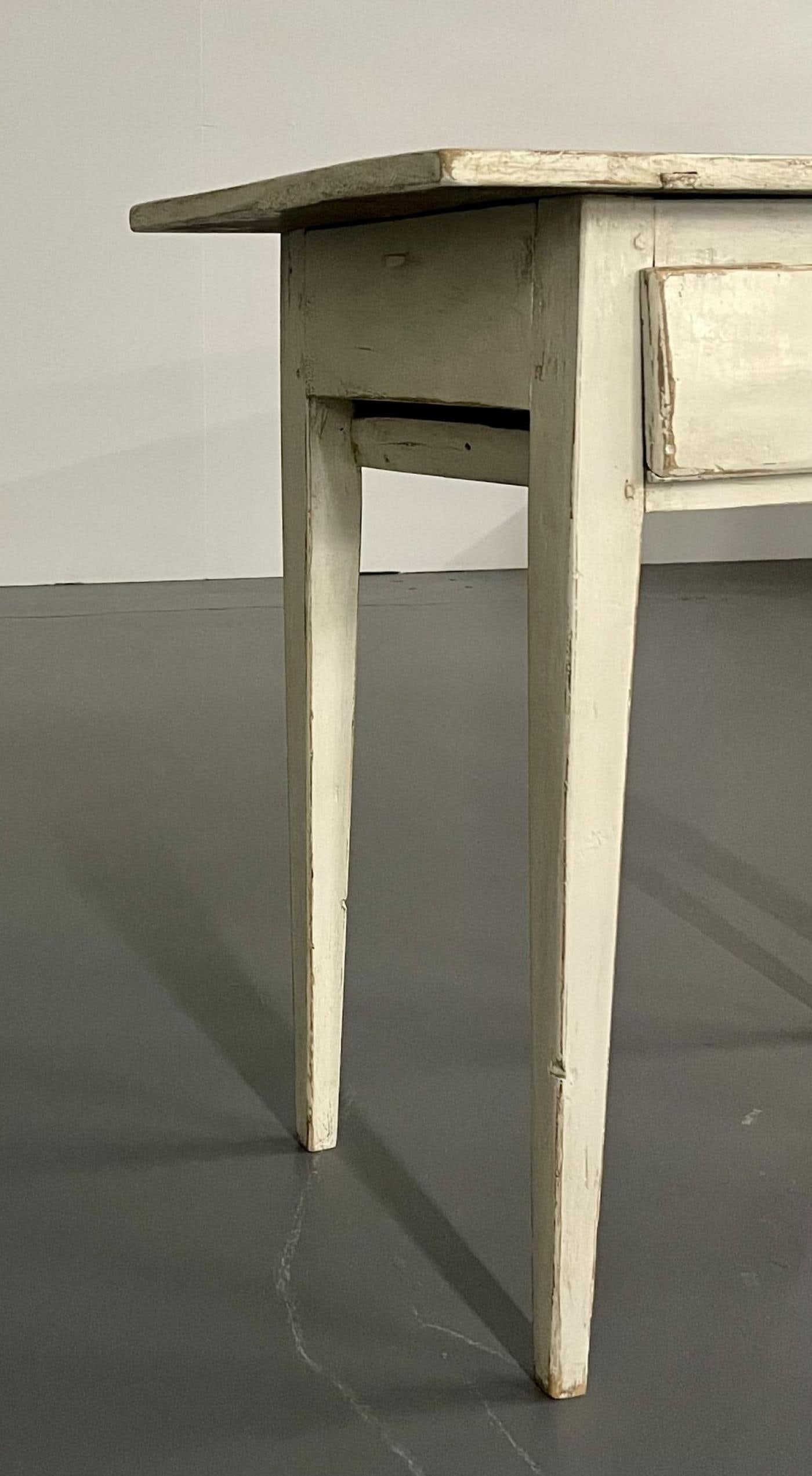 Swedish Gustavian Single Drawer Stand, Table or Nightstand, Paint Decorated - 13