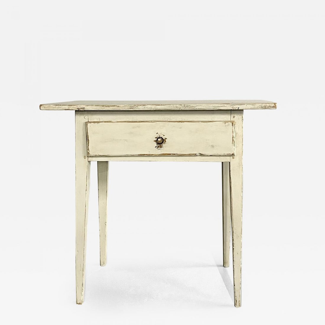 Swedish Gustavian Single Drawer Stand, Table or Nightstand, Paint Decorated - 2