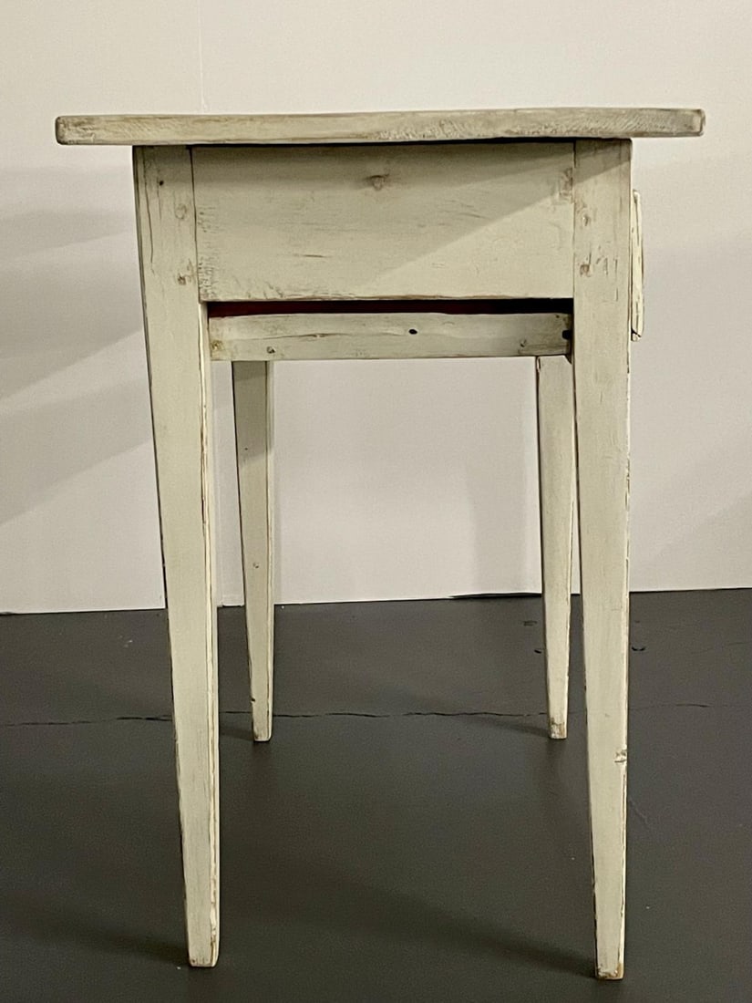 Swedish Gustavian Single Drawer Stand, Table or Nightstand, Paint Decorated - 9