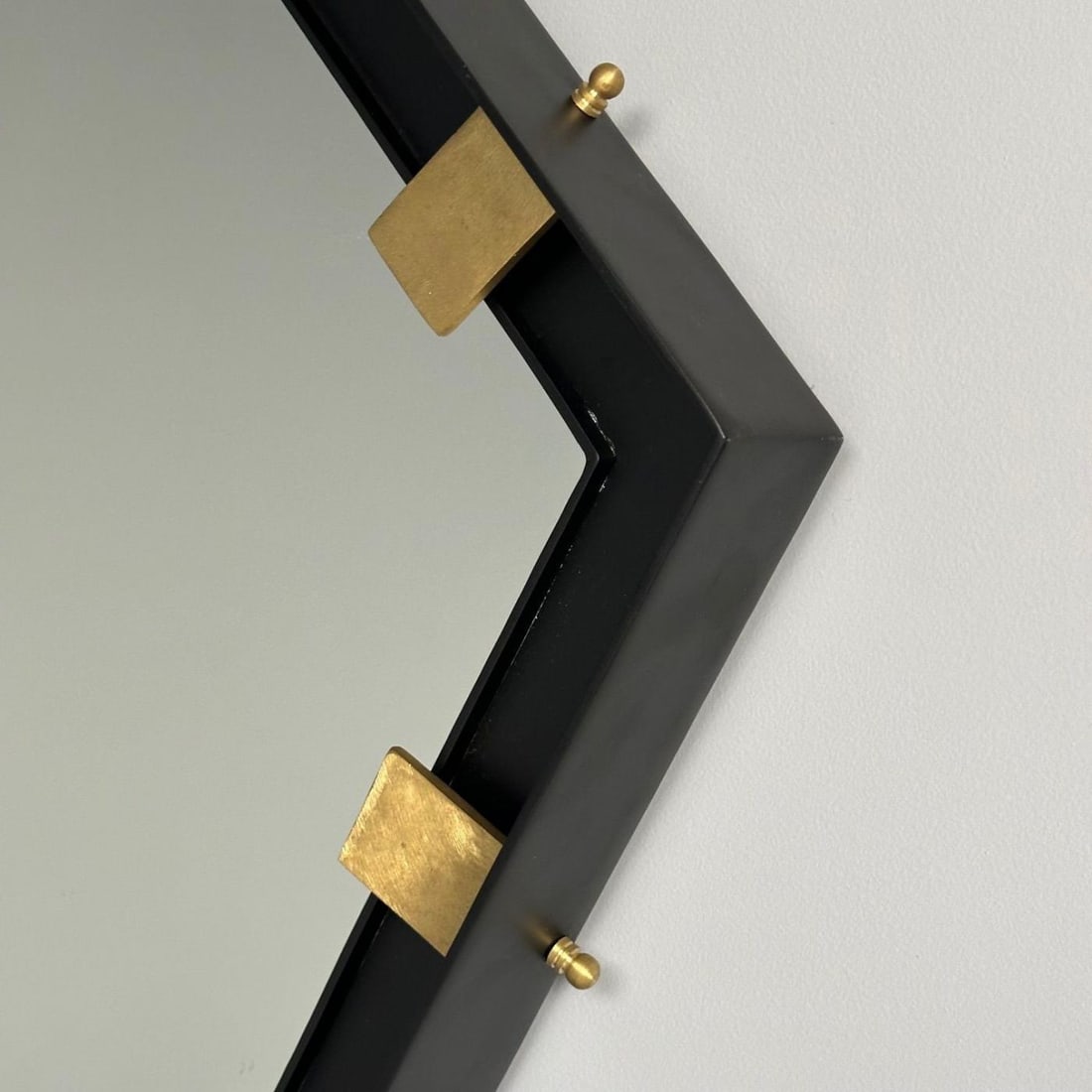 Contemporary, Industrial Modern, Angular Wall Mirrors, Steel, Brass, 2020s - 11