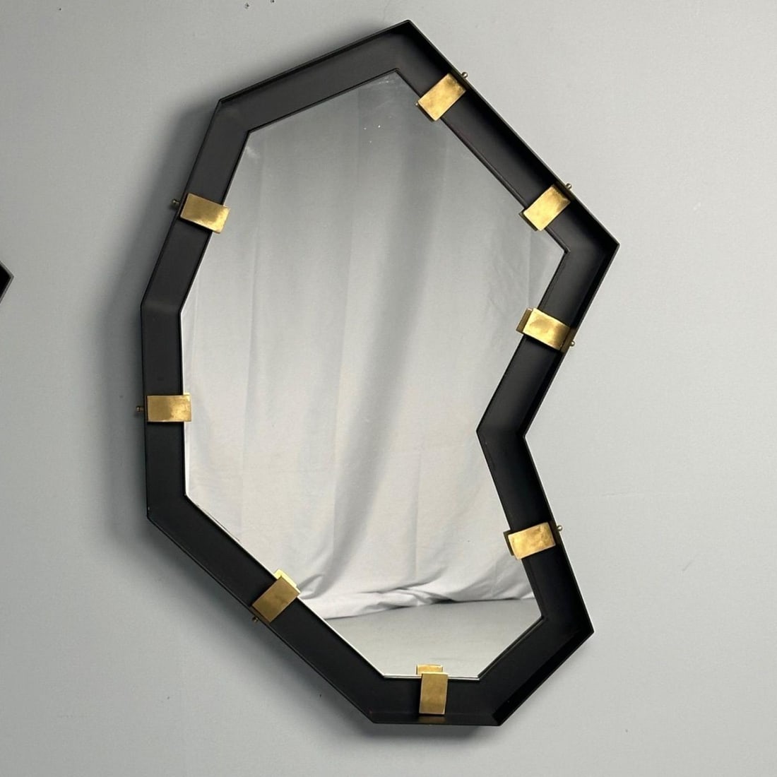 Contemporary, Industrial Modern, Angular Wall Mirrors, Steel, Brass, 2020s - 7