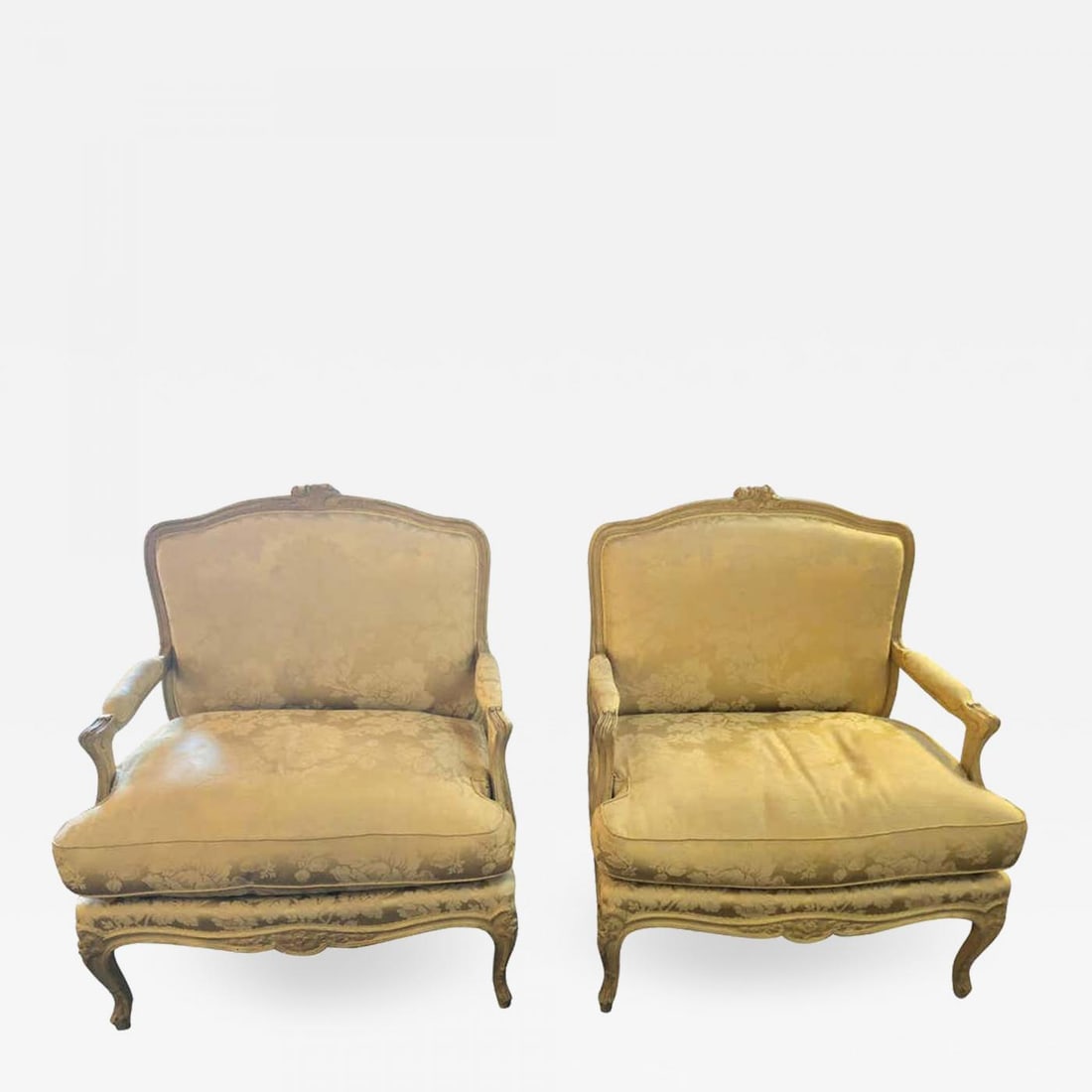 Pair of Louis XV Style Lounge Chairs by Maison Jansen (1 of 10)