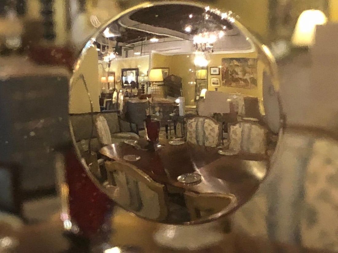 Palatial Art Deco Bubble Form Console or over the Mantel Mirror - 11