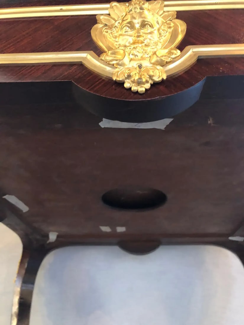 19th Century French Ormolu Folding Card Envelope Table, Signed P. Sormani - 4