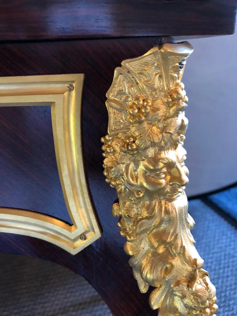 19th Century French Ormolu Folding Card Envelope Table, Signed P. Sormani - 5