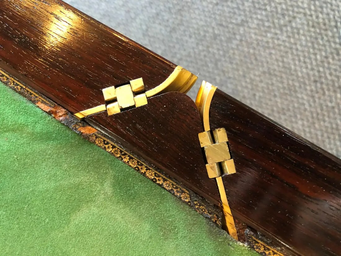 19th Century French Ormolu Folding Card Envelope Table, Signed P. Sormani - 7