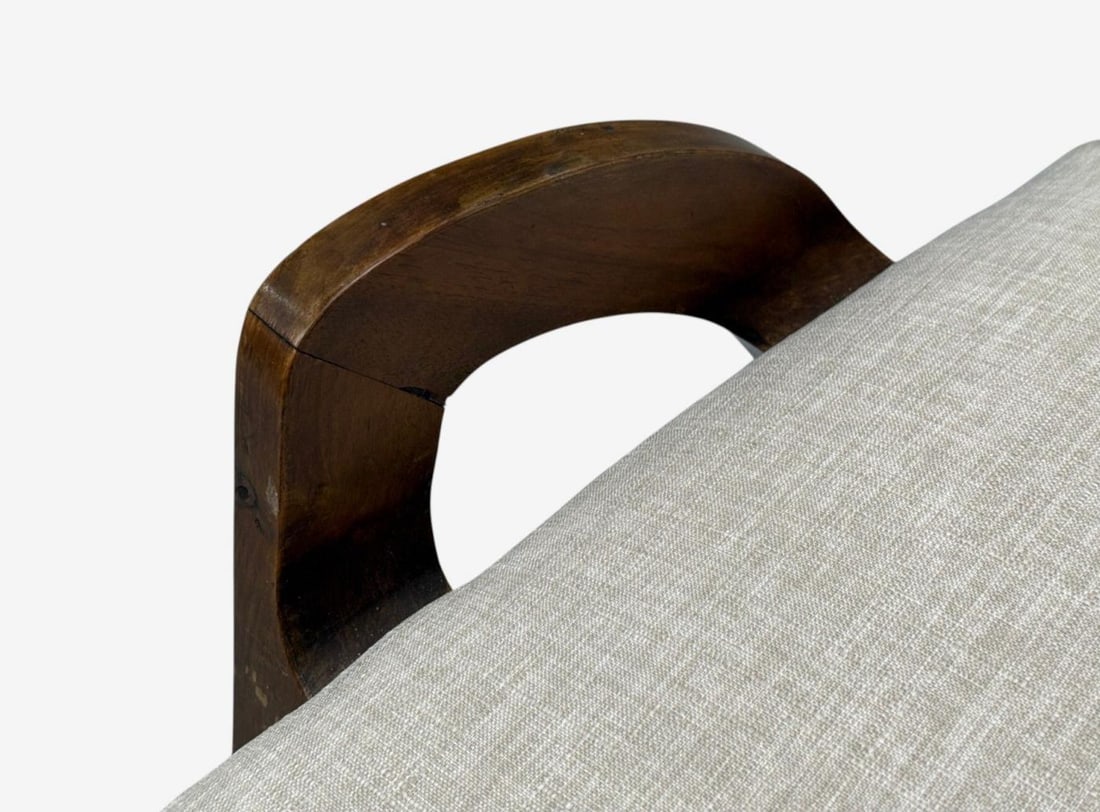 Malatesta & Masson, Beige Fabric, Wood, Occasional Chairs, Italy, 1950s - 11