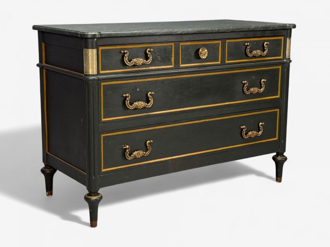 Jacques Bodart, Louis XVI Style, Green Painted Commode, USA, 1960s - 3