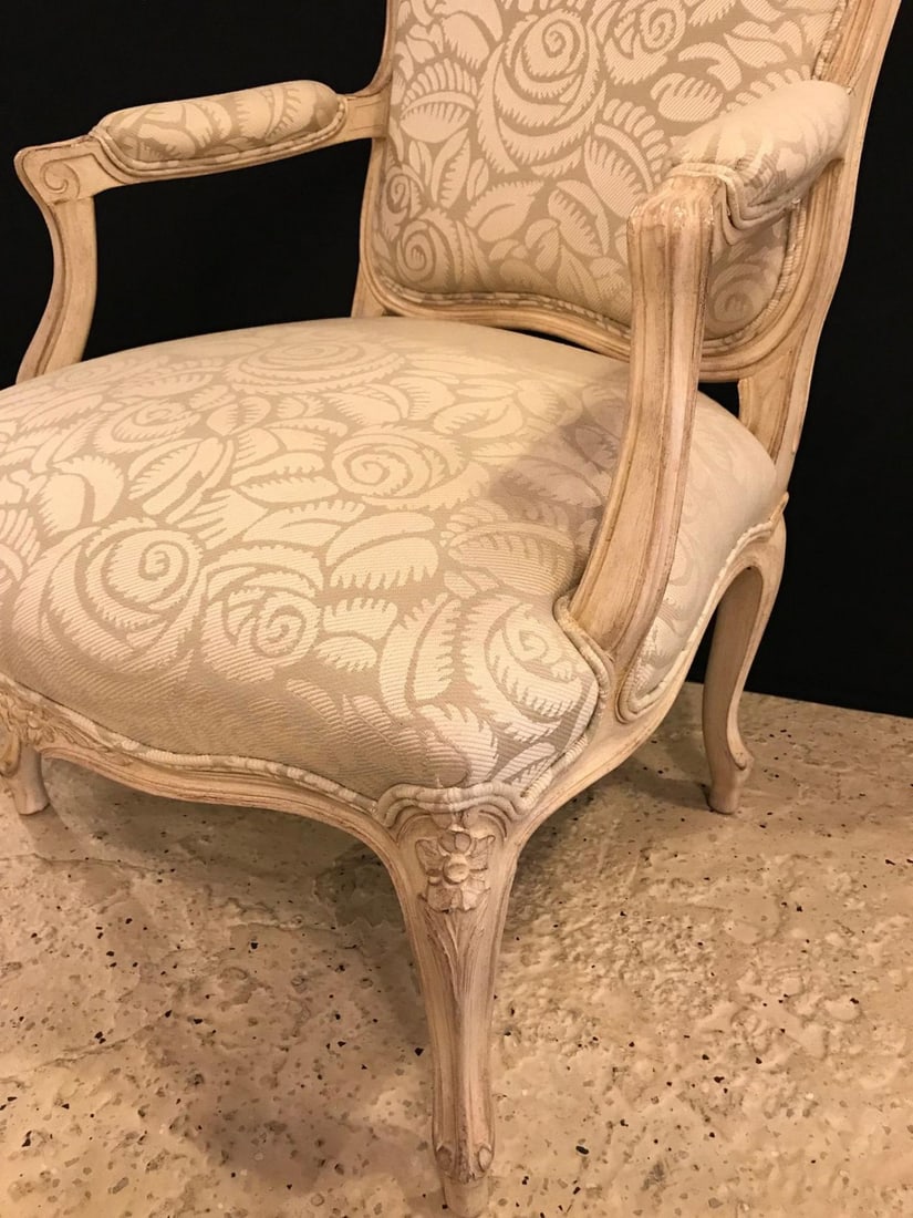 Pair of Louis XV Style Bergère Armchairs - 4