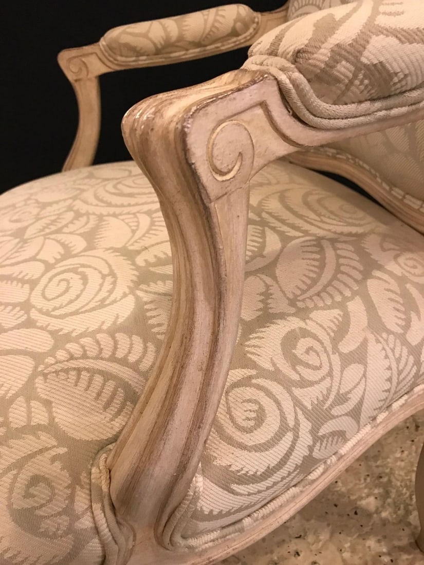 Pair of Louis XV Style Bergère Armchairs - 7