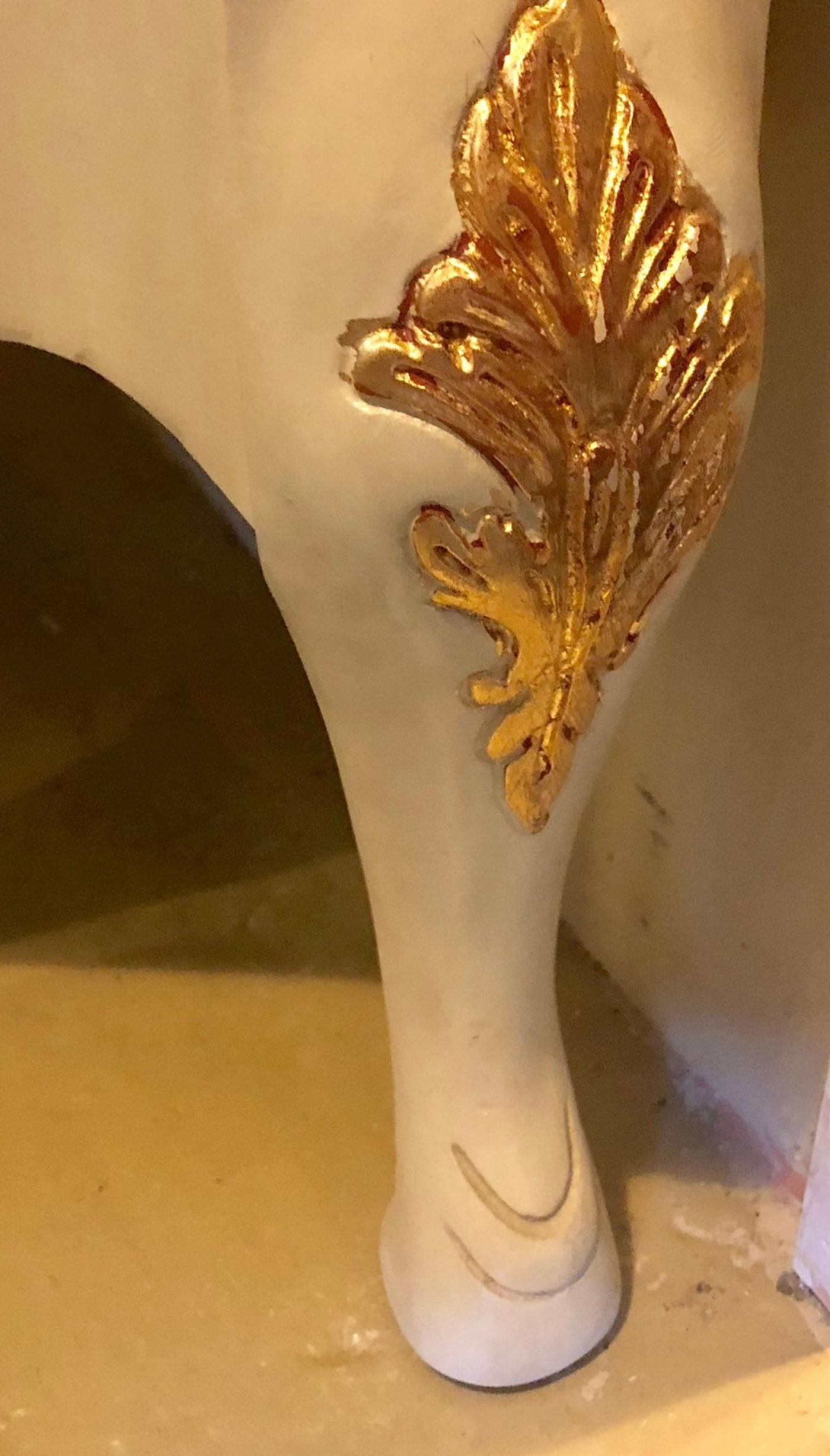 Louis XV Style Parcel-Gilt and Paint Decorated Two-Door Cabinet Server Sideboard - 11