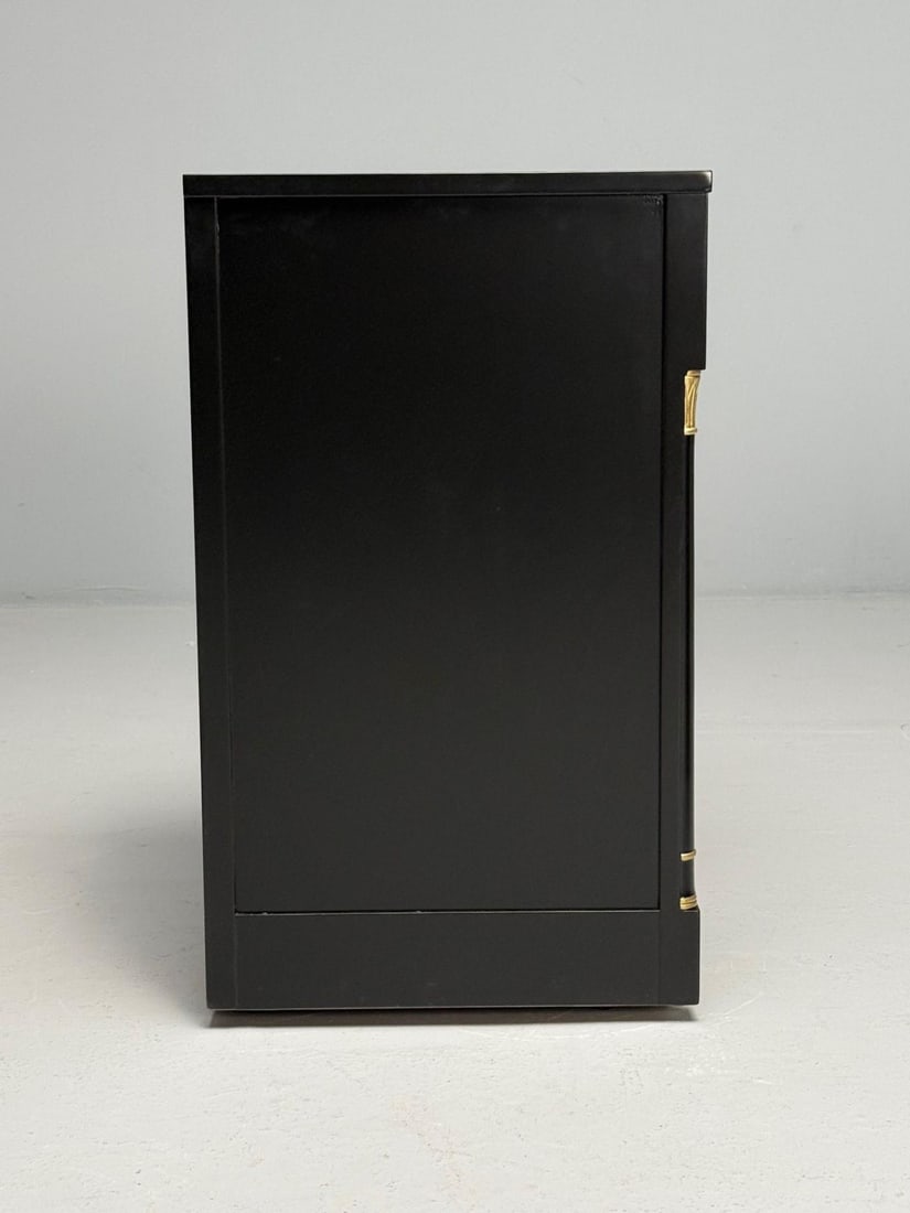 Jansen Style, Hollywood Regency, Nightstands, Ebony Finish, Bronze, 1940s - 12