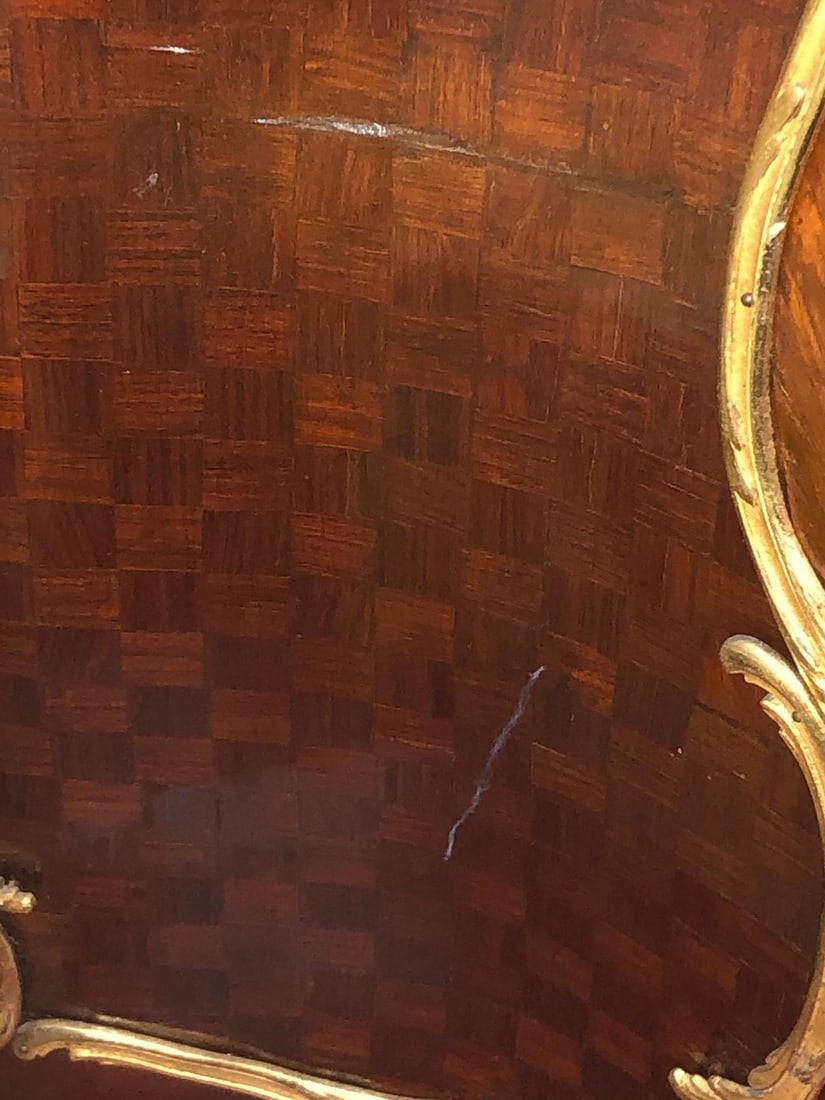 Linke Style Louis XV Curio / Vitrine Cabinet 19th-20th Century, Bombe Inlaid - 9