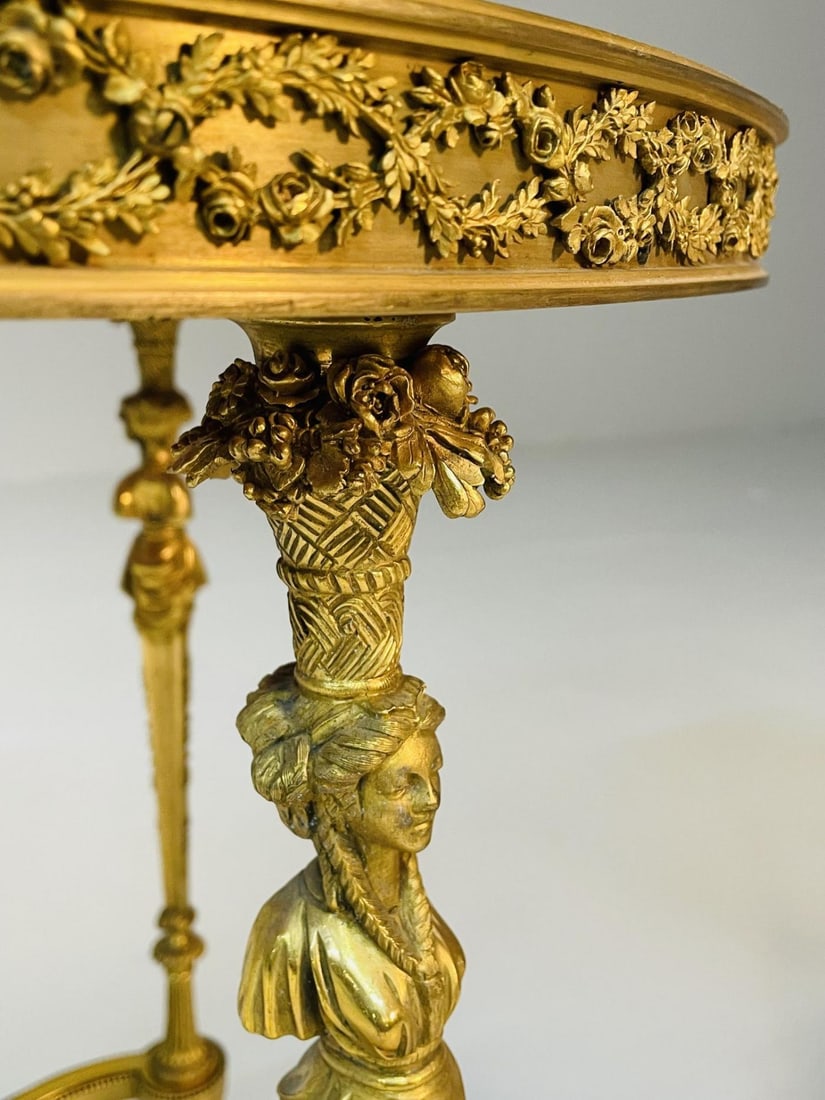 Pair of French Ormolu Marble Gueridons, Circular, 19th Century, Adam Weisweiler - 13