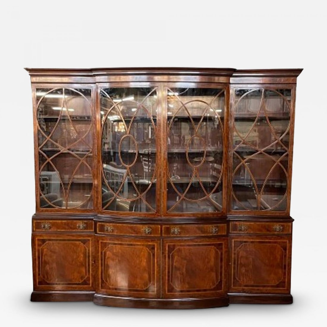 Schmieg & Kotzian, Georgian, Breakfront or Bookcase, Mahogany, Satinwood, 1920s (1 of 13)