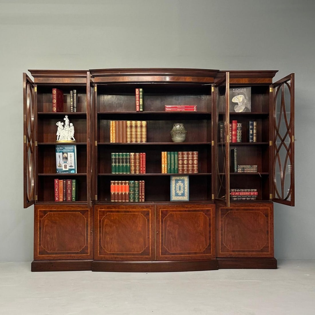 Schmieg & Kotzian, Georgian, Breakfront or Bookcase, Mahogany, Satinwood, 1920s - 7