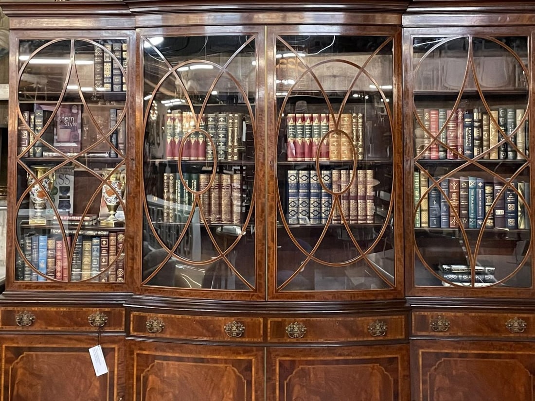 Schmieg & Kotzian, Georgian, Breakfront or Bookcase, Mahogany, Satinwood, 1920s - 8