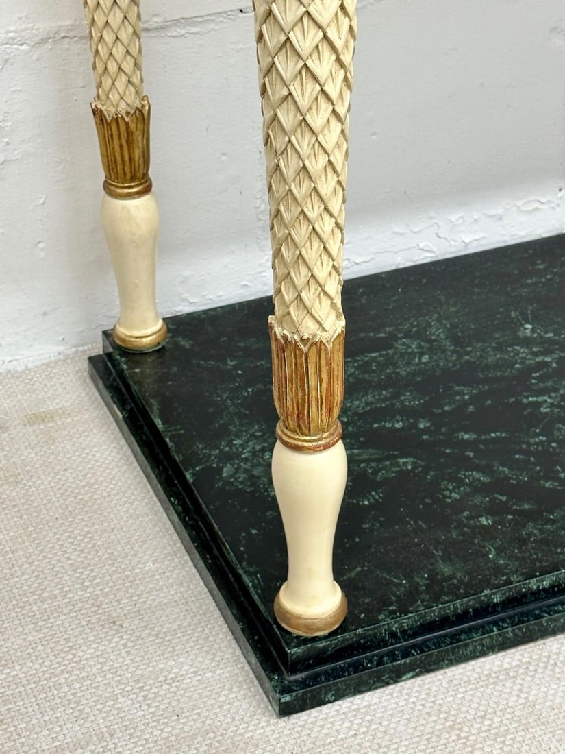 Pair of Swedish Neoclassical Maison Jansen Marble-Top Console Tables, French - 11