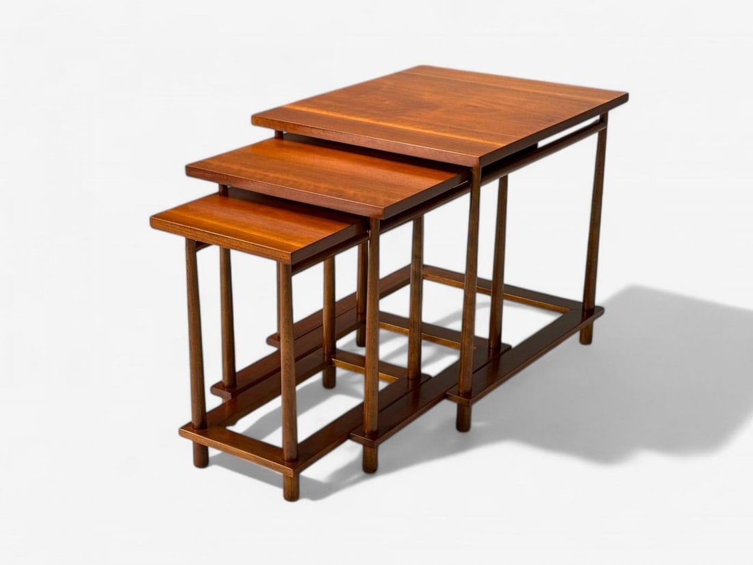 T.H. Robsjohn-Gibbings, Widdicomb, Mid-Century Modern Nesting Tables, USA, 1950s - 11