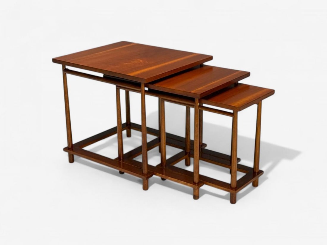 T.H. Robsjohn-Gibbings, Widdicomb, Mid-Century Modern Nesting Tables, USA, 1950s - 4