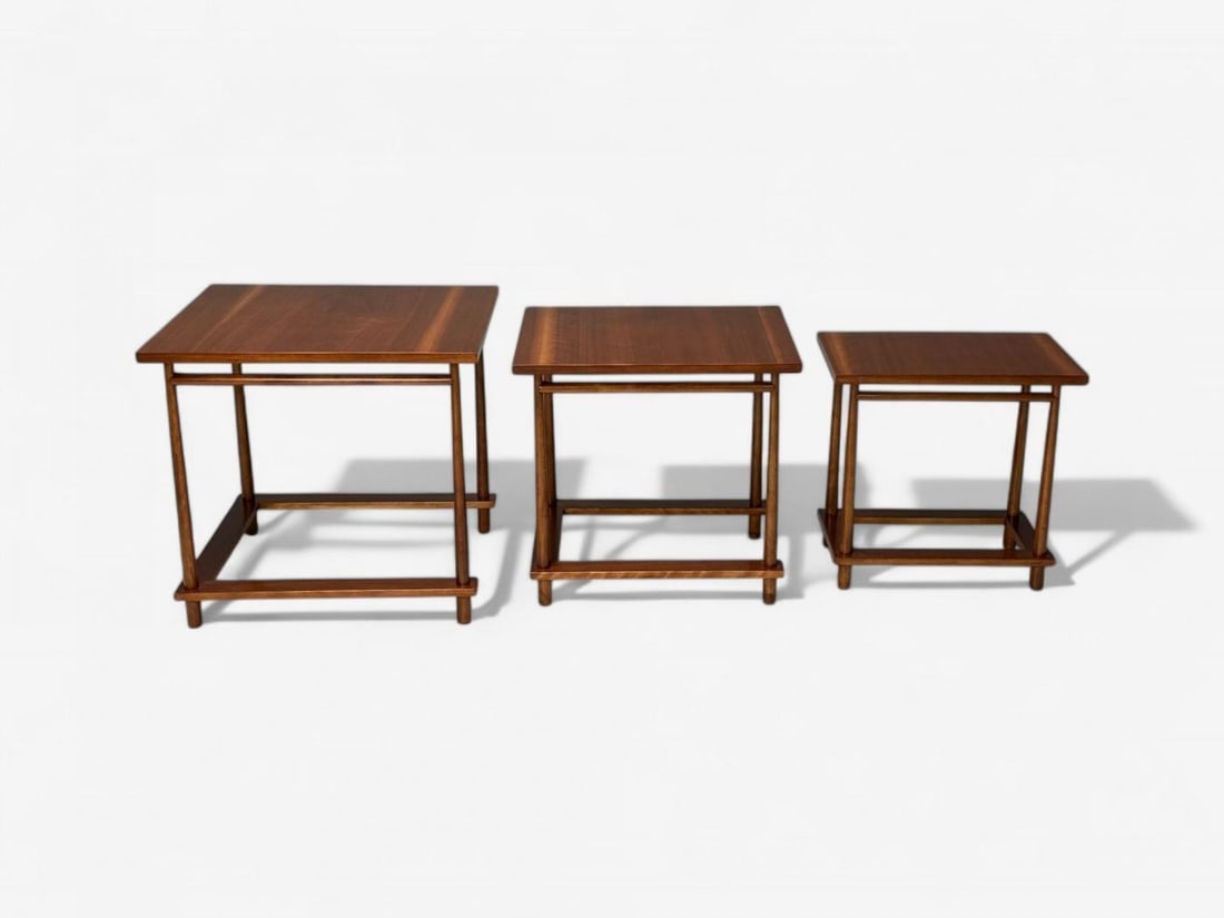 T.H. Robsjohn-Gibbings, Widdicomb, Mid-Century Modern Nesting Tables, USA, 1950s - 5