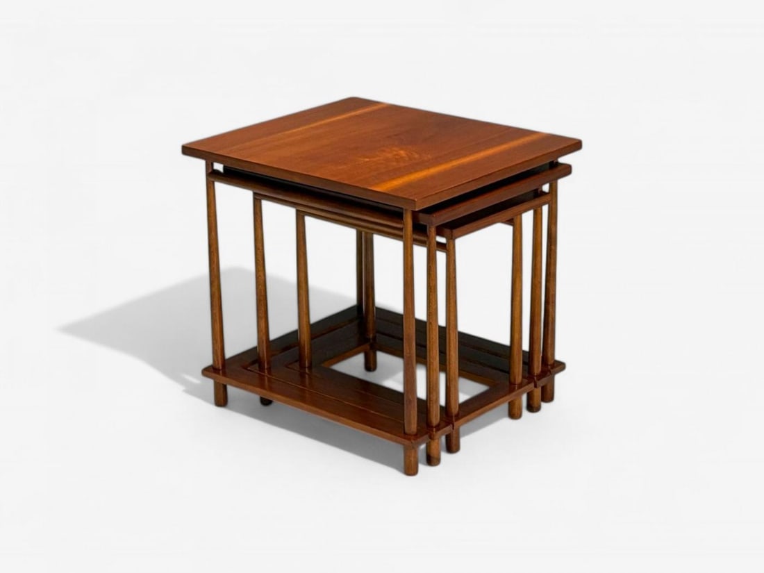 T.H. Robsjohn-Gibbings, Widdicomb, Mid-Century Modern Nesting Tables, USA, 1950s - 7