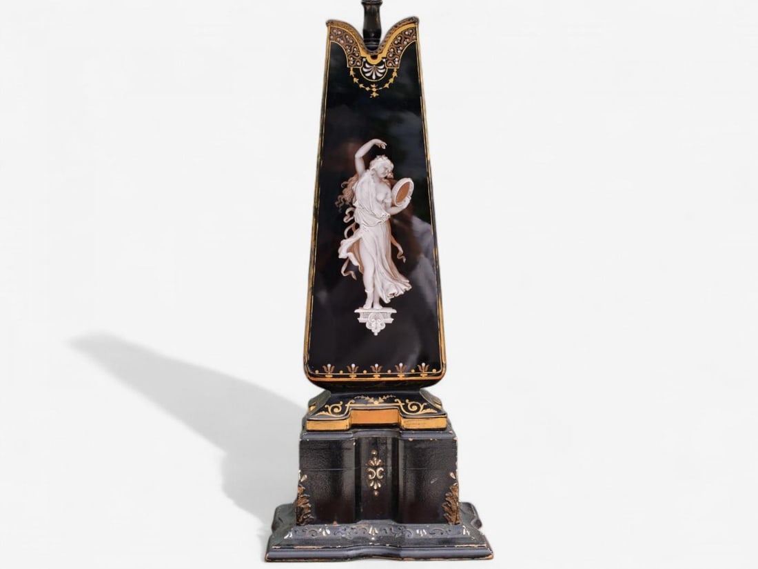 Hollywood Regency, Opaline, Bronze, Painted Table Lamps, France, 1920s - 6