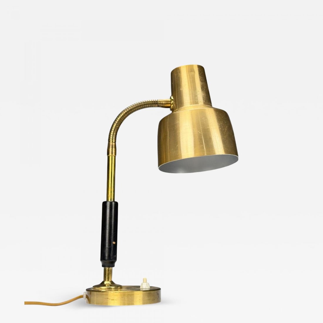 Armaturhantverk Tibro, Brass, Adjustable Desk Lamp, Sweden, 1960s (1 of 9)