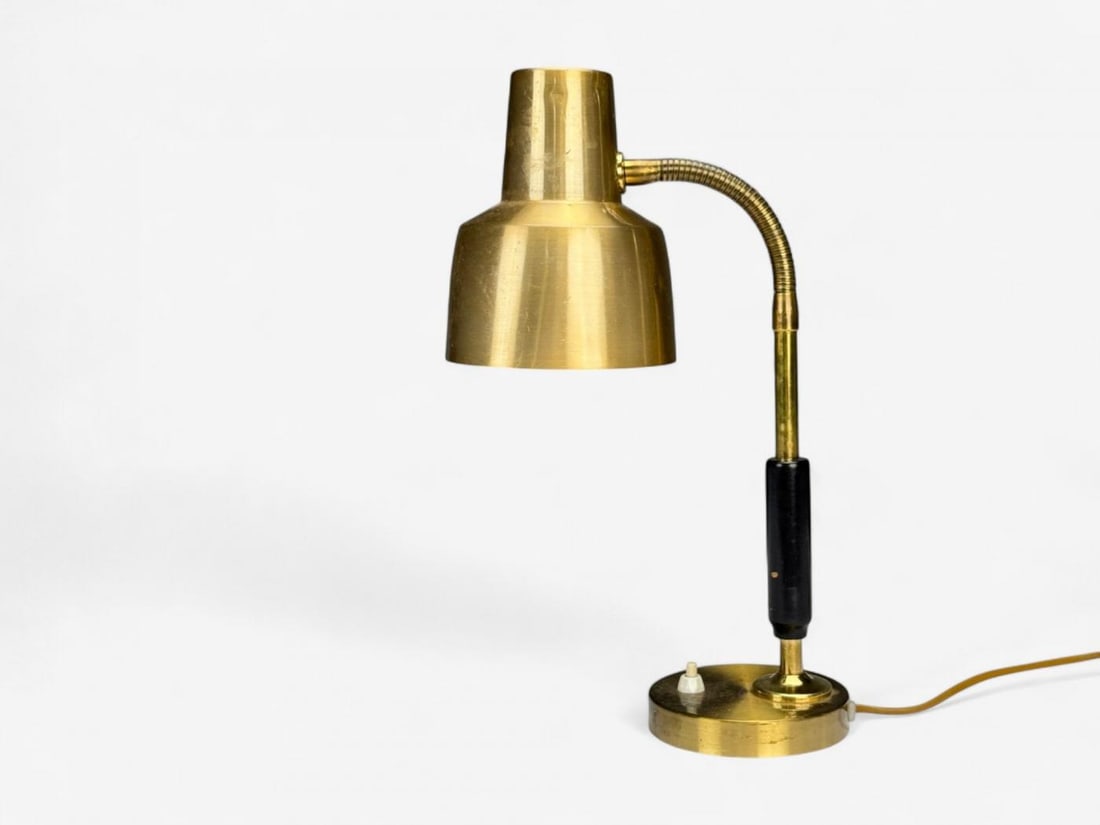 Armaturhantverk Tibro, Brass, Adjustable Desk Lamp, Sweden, 1960s - 4
