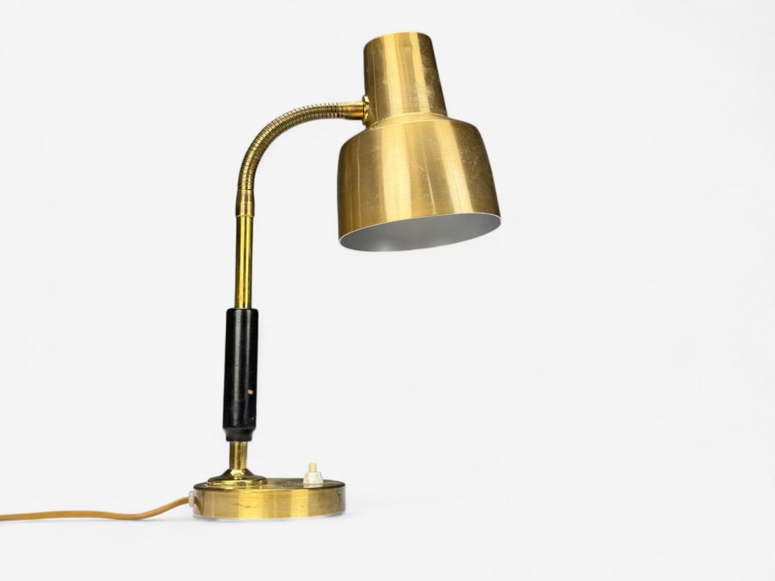 Armaturhantverk Tibro, Brass, Adjustable Desk Lamp, Sweden, 1960s - 9