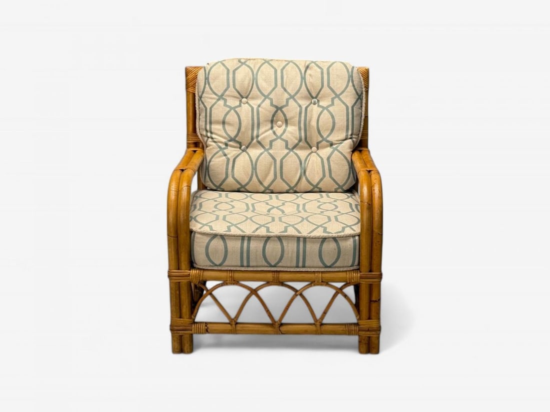 Bielecky Brothers, Modern, Single Lounge Chair, Cane, Bamboo, USA, 21st C. - 4