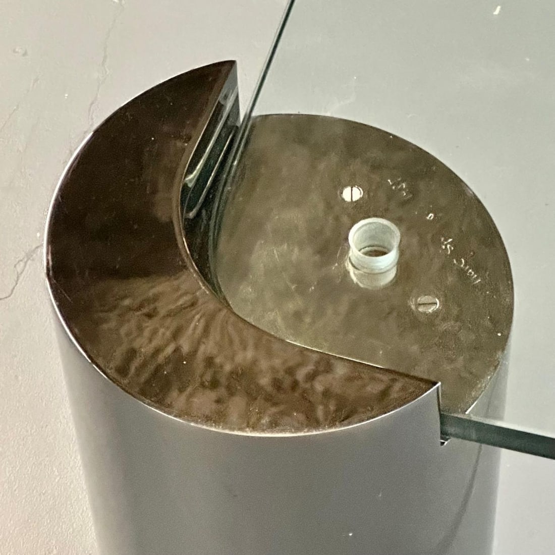 Signed Large Mid-Century Karl Springer Coffee / Cocktail Table, Gunmetal, Brass - 9