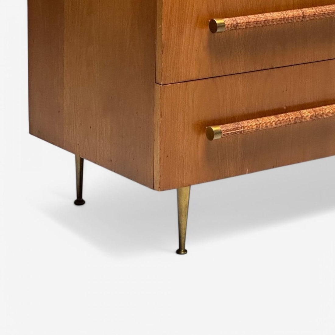 T.H Robsjohn-Gibbings, Widdicomb, Walnut, Cane, Brass, Cabinet, USA, 1950s - 8