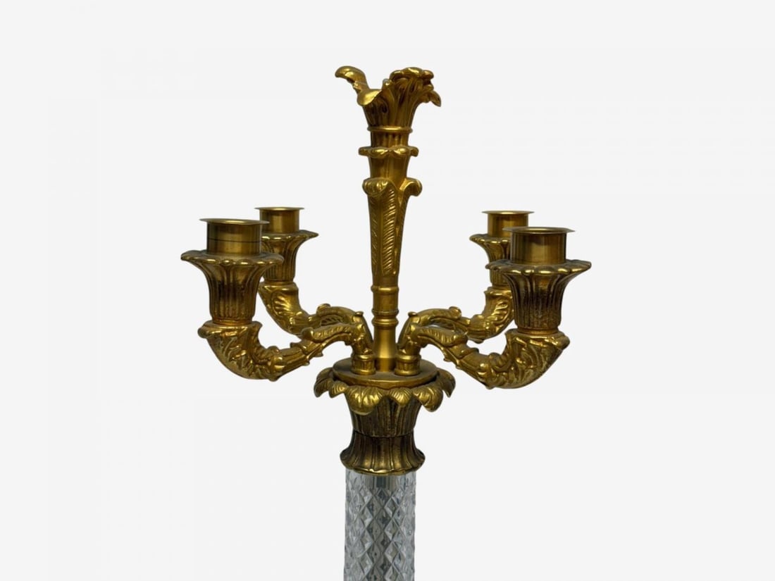 Hollywood Regency, Cut Crystal, Gilt Brass, Candelabras, France, 1930s - 6