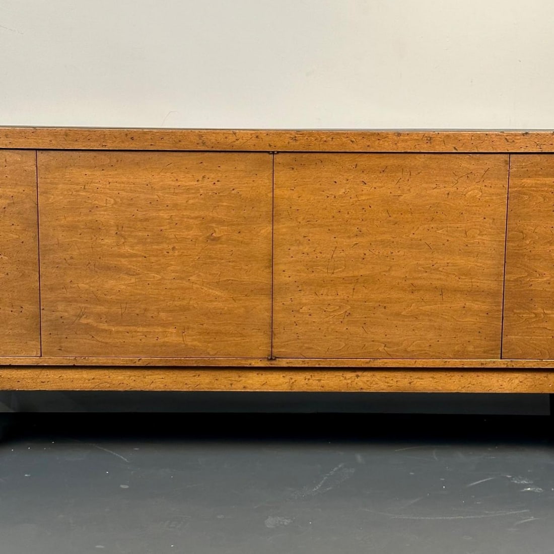 Mid-Century Modern Sideboard / Credenza, Rustic Provincial Cabinet, Slate Top - 10