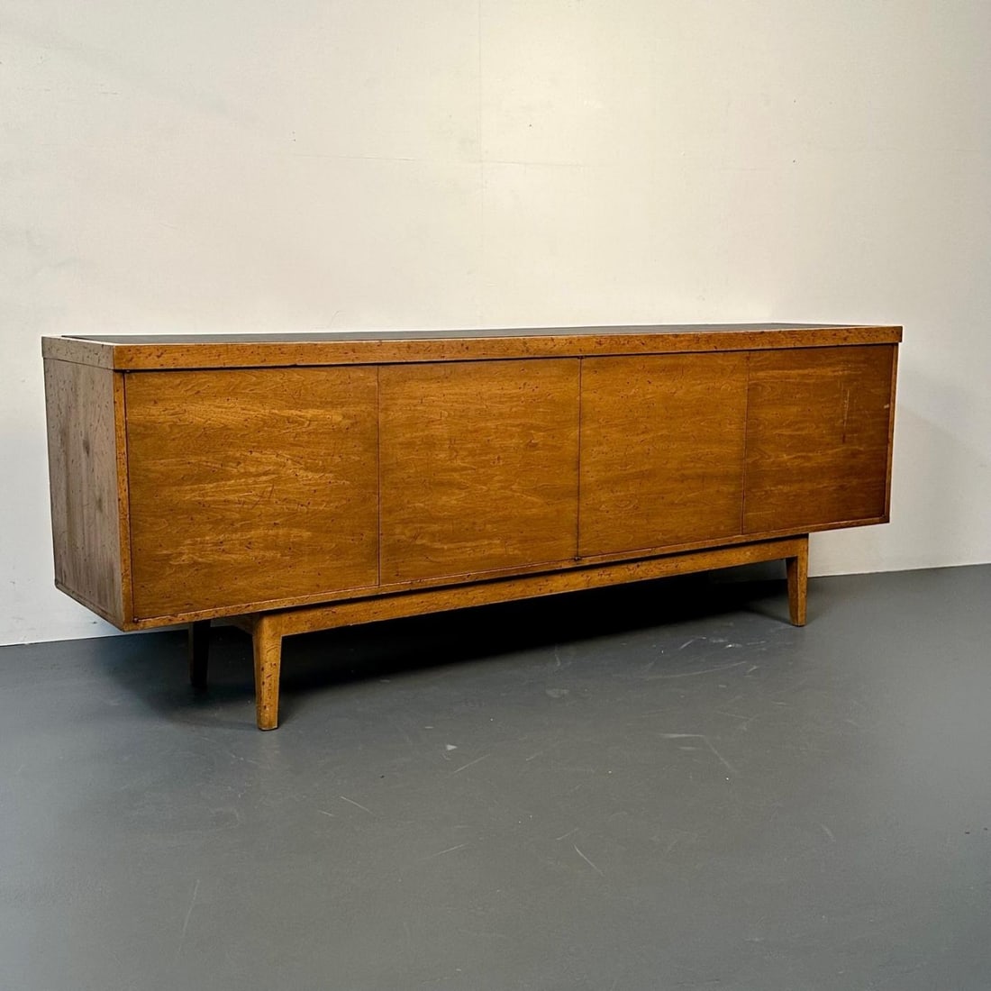Mid-Century Modern Sideboard / Credenza, Rustic Provincial Cabinet, Slate Top - 6