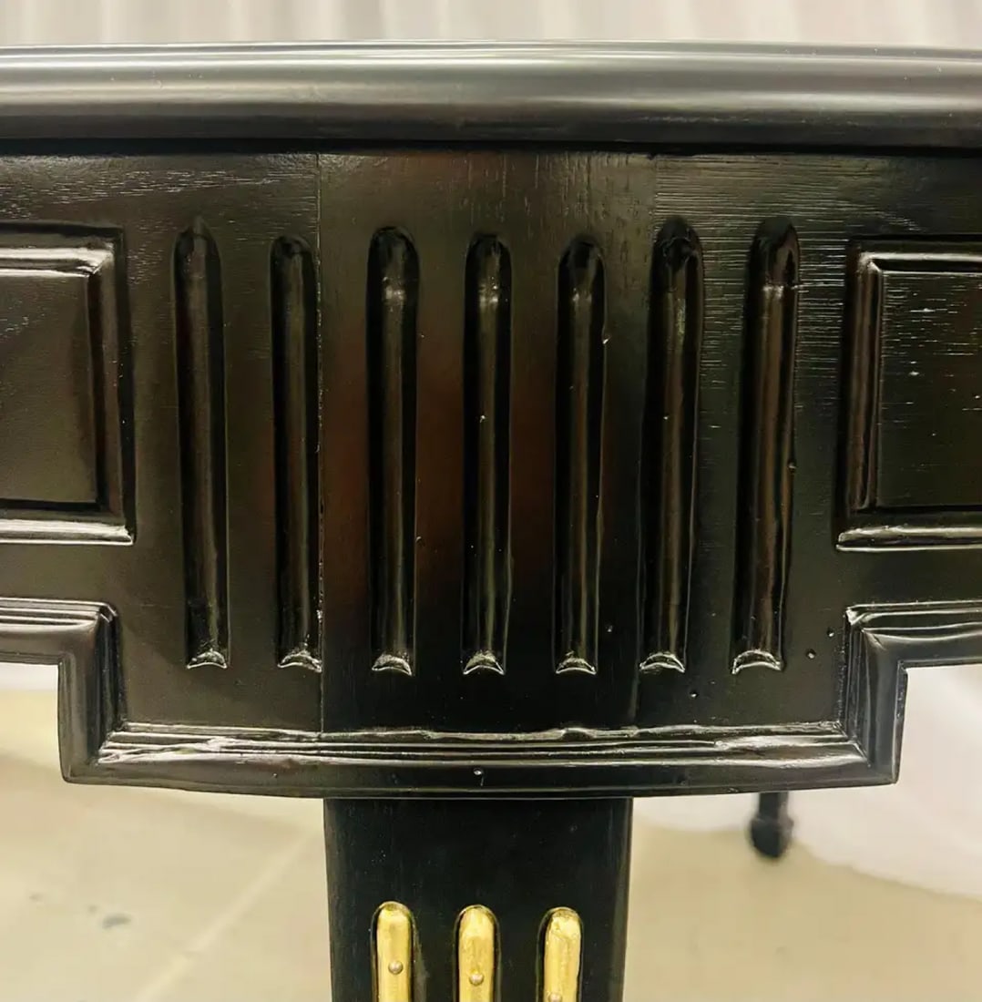 Maison Jansen Louis XVI Dining Table, Conference, Ebony, Bronze, French, 1930s - 10