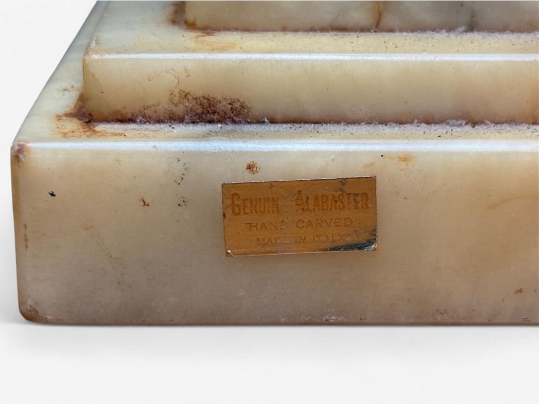 Italian Modern, Hand Carved Alabaster, Horse Motif, Table Lamps, Italy, 1950s - 12